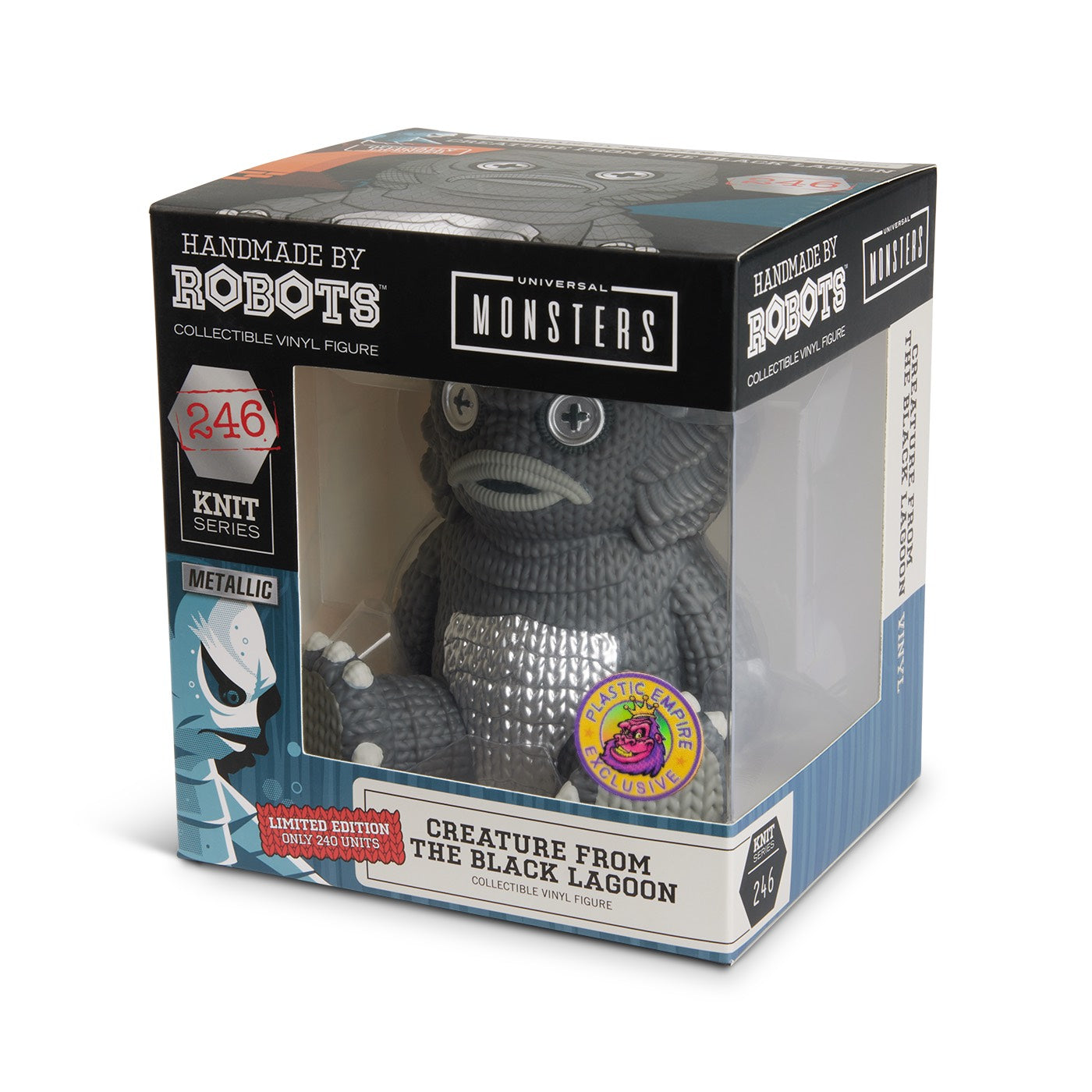 C2E2 2025 Handmade by Robots Metallic B&W Creature Exclusive Vinyl Figure LE 240
