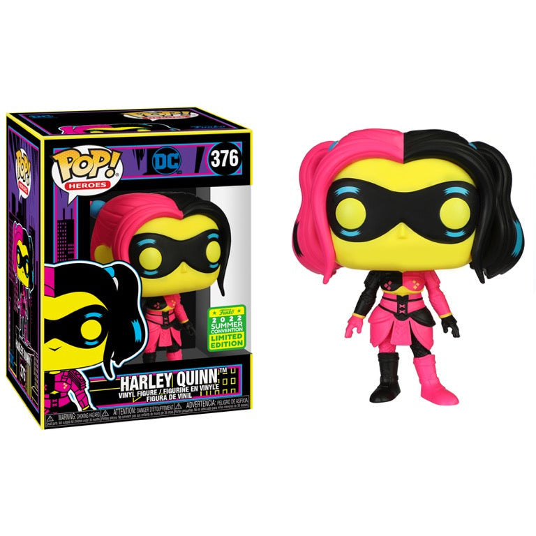 HARLEY QUINN IMPERIAL BLACK LIGHT FUNKO POP! ASIA SDCC EXCLUSIVE SHARED  STICKER POP IN STOCK