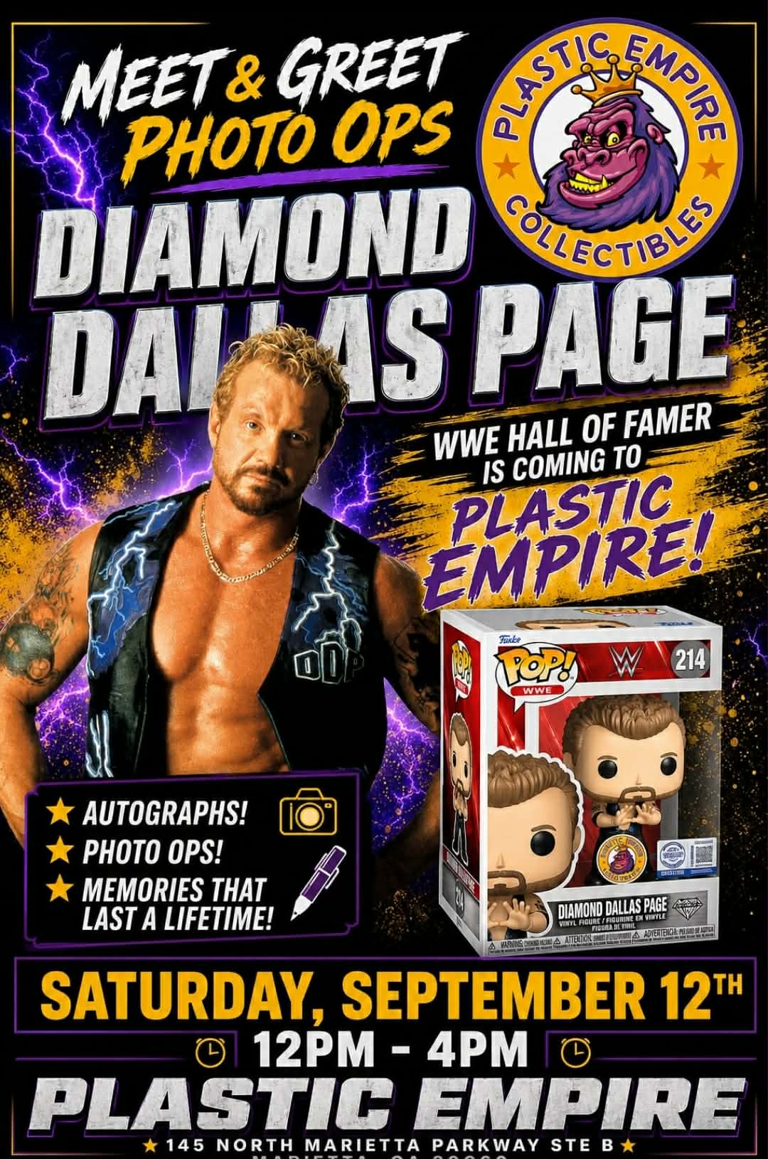 ⭐ Diamond Dallas Page In Store Signing 09/12!  ⭐