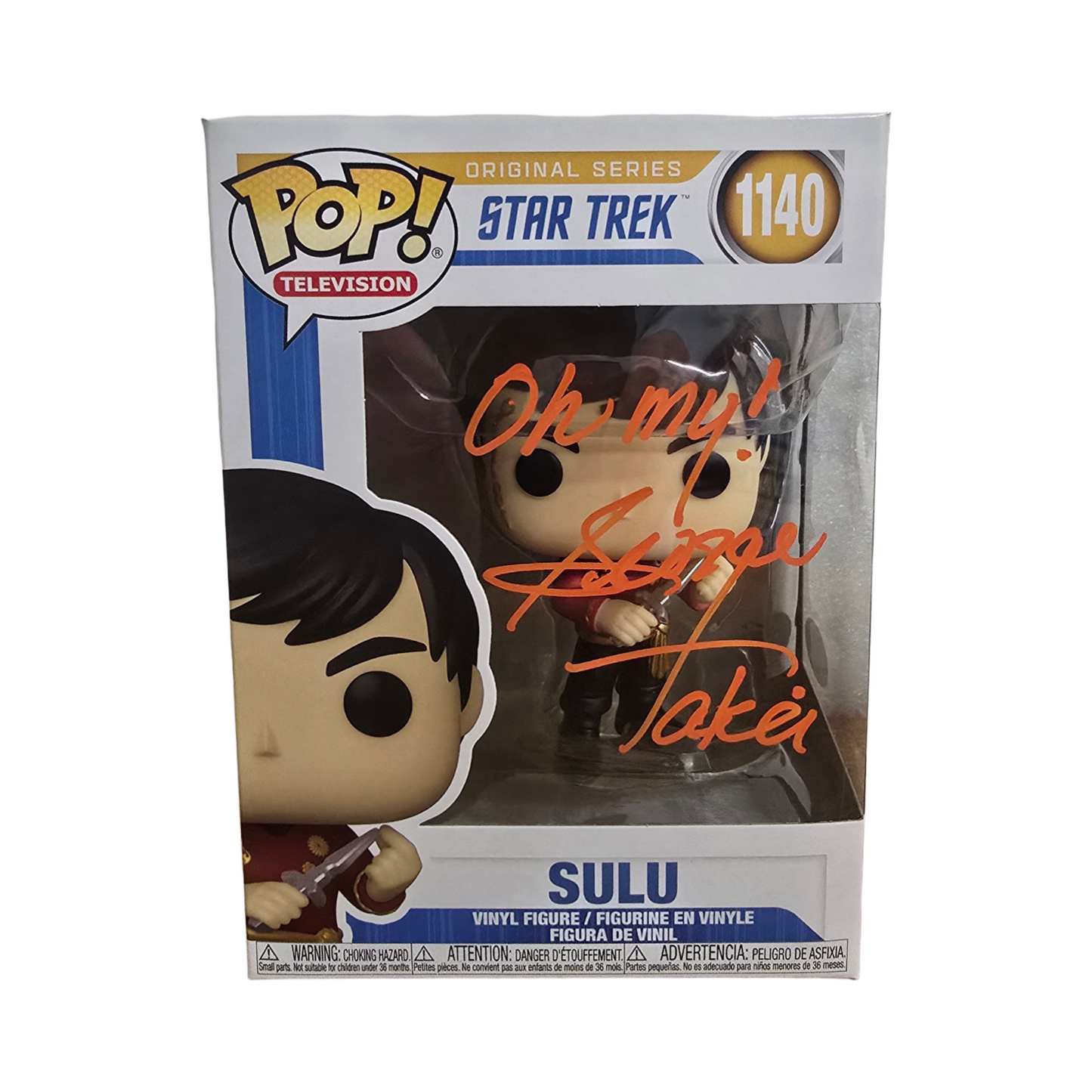 George Takei signed Sulu Funko POP! Star Trek #1140 JSA Authenticated autograph