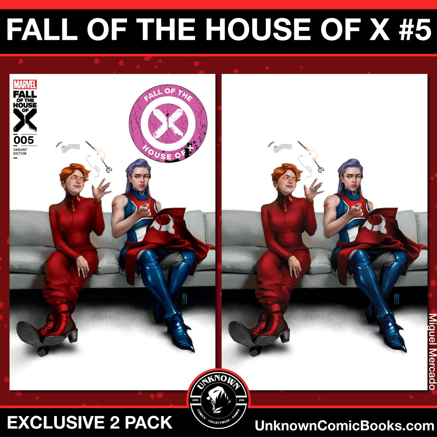[2 Pack] Fall Of The House Of X #5 Unknown Comics Miguel Mercado Exclusive Var [Fhx] (05/22/2024)