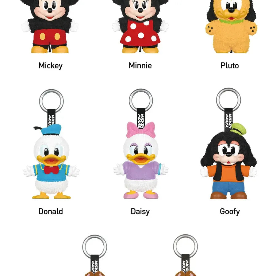 Disney Mickey Family Cute Together Plush Keychain Single Blind Box - Plastic Empire