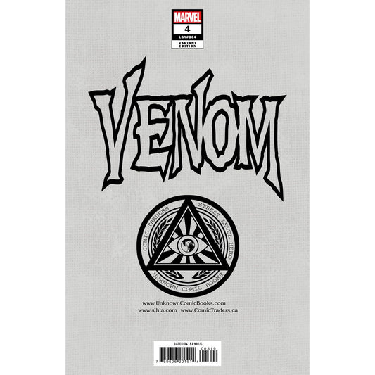 VENOM #4 UNKNOWN COMICS DAVE WILKINS EXCLUSIVE VAR (01/19/2022)