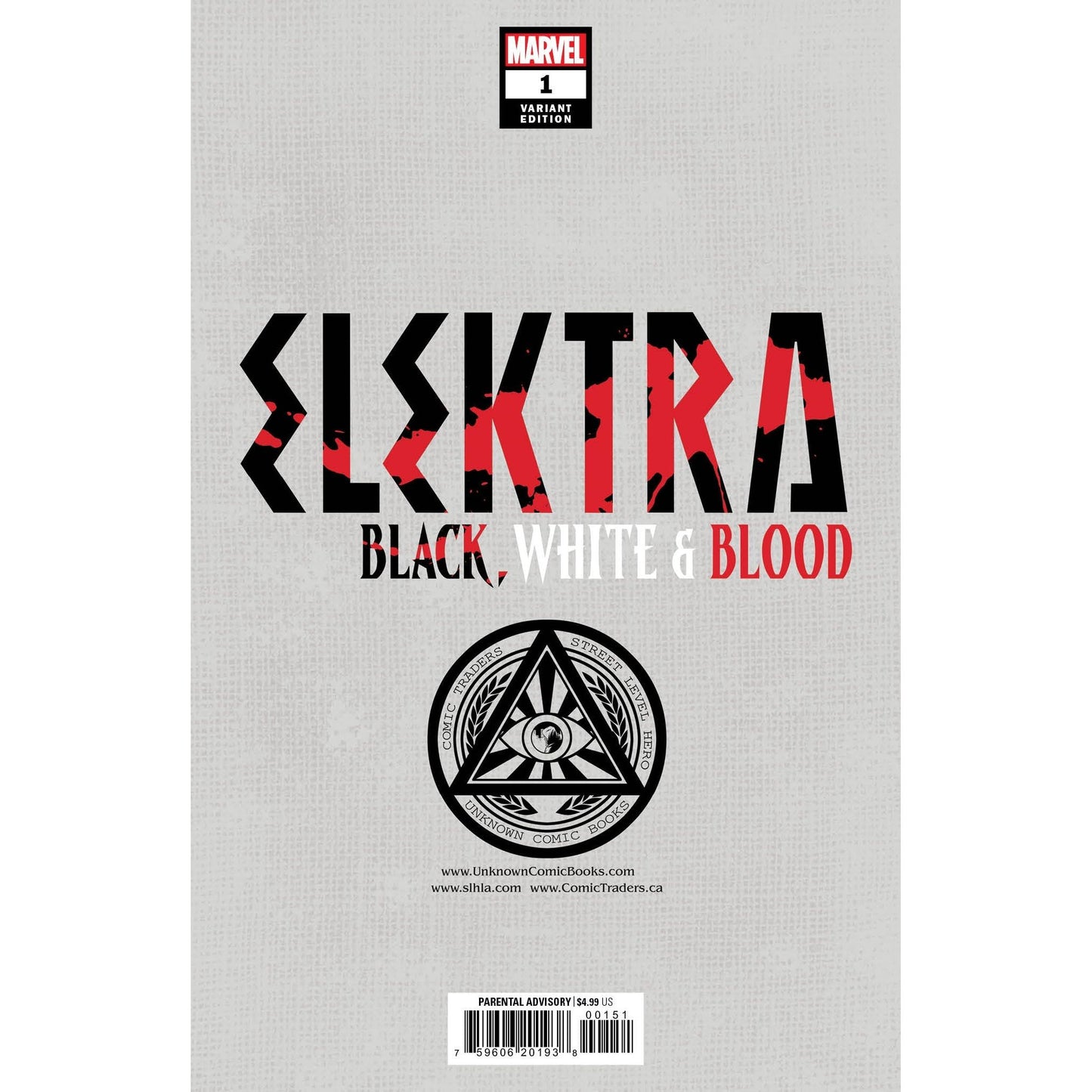 ELEKTRA BLACK WHITE BLOOD #1 (OF 4) UNKNOWN COMICS SABINE RICH EXCLUSIVE VAR (12/29/2021)