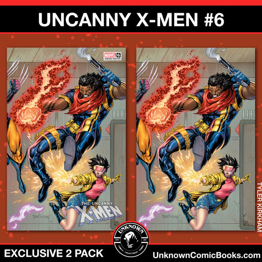 [2 PACK] UNCANNY X-MEN #6 UNKNOWN COMICS TYLER KIRKHAM EXCLUSIVE VAR (11/27/2024)