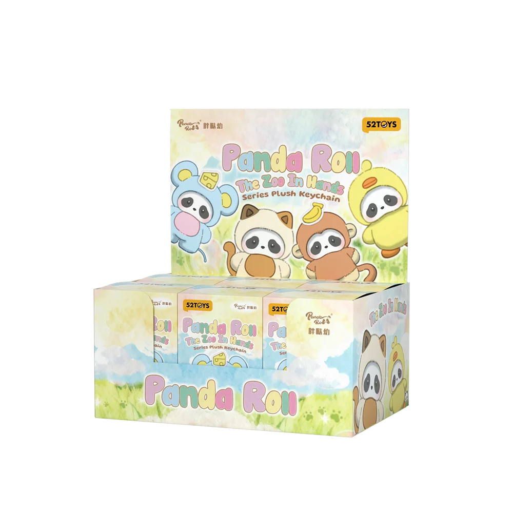 52Toys PANDA ROLL THE ZOO IN HANDS SERIES PLUSH KEYCHAIN Blind Box Full Case