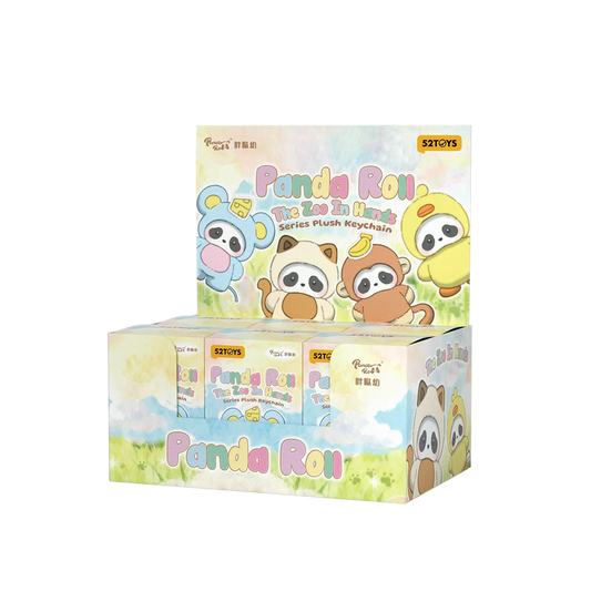52Toys PANDA ROLL THE ZOO IN HANDS SERIES PLUSH KEYCHAIN Blind Box Full Case