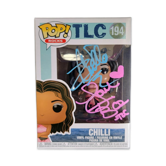 CHILLI & T-BOZ DUAL SIGNED CHILLI TLC FUNKO POP! AUTOGRAPH IS JSA AUTHENTICATED IN STOCK
