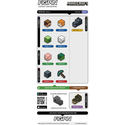 Figpin Minecraft Mystery Mini Series 1 - PDQ 10-pack - Plastic Empire