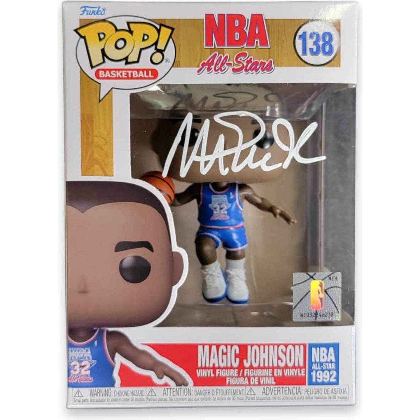 MAGIC JOHNSON SIGNED NBA ALL-STARS FUNKO POP! #138 AUTOGRAPH IS JSA AUTHENTICATED IN STOCK