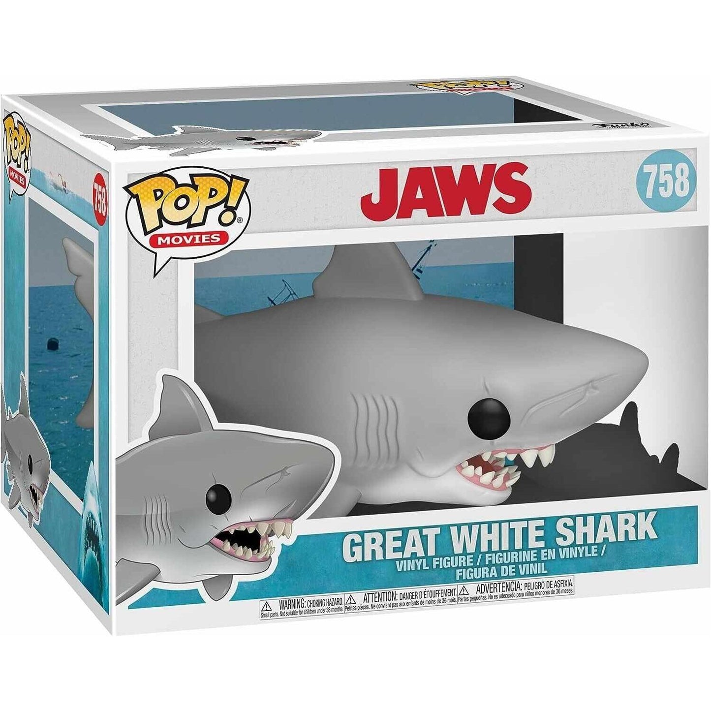 FUNKO POP! JAWS GREAT WHITE SHARK 758 IN STOCK