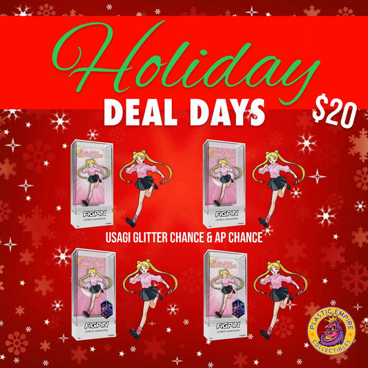 HOLIDAY DEAL DAYS FIGPIN USAGI TSUKINO SAILOR MOON #1303 W/ CHANCE OF #1424 GLITTER VARIANT, #1303 AP, OR #1424 AP PLASTIC EMPIRE EXCLUSIVE