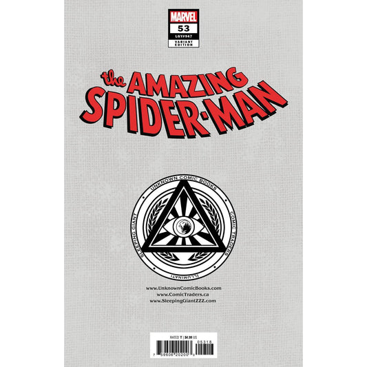 AMAZING SPIDER-MAN #53 UNKNOWN COMICS DERRICK CHEW EXCLUSIVE  VAR (07/10/2024)