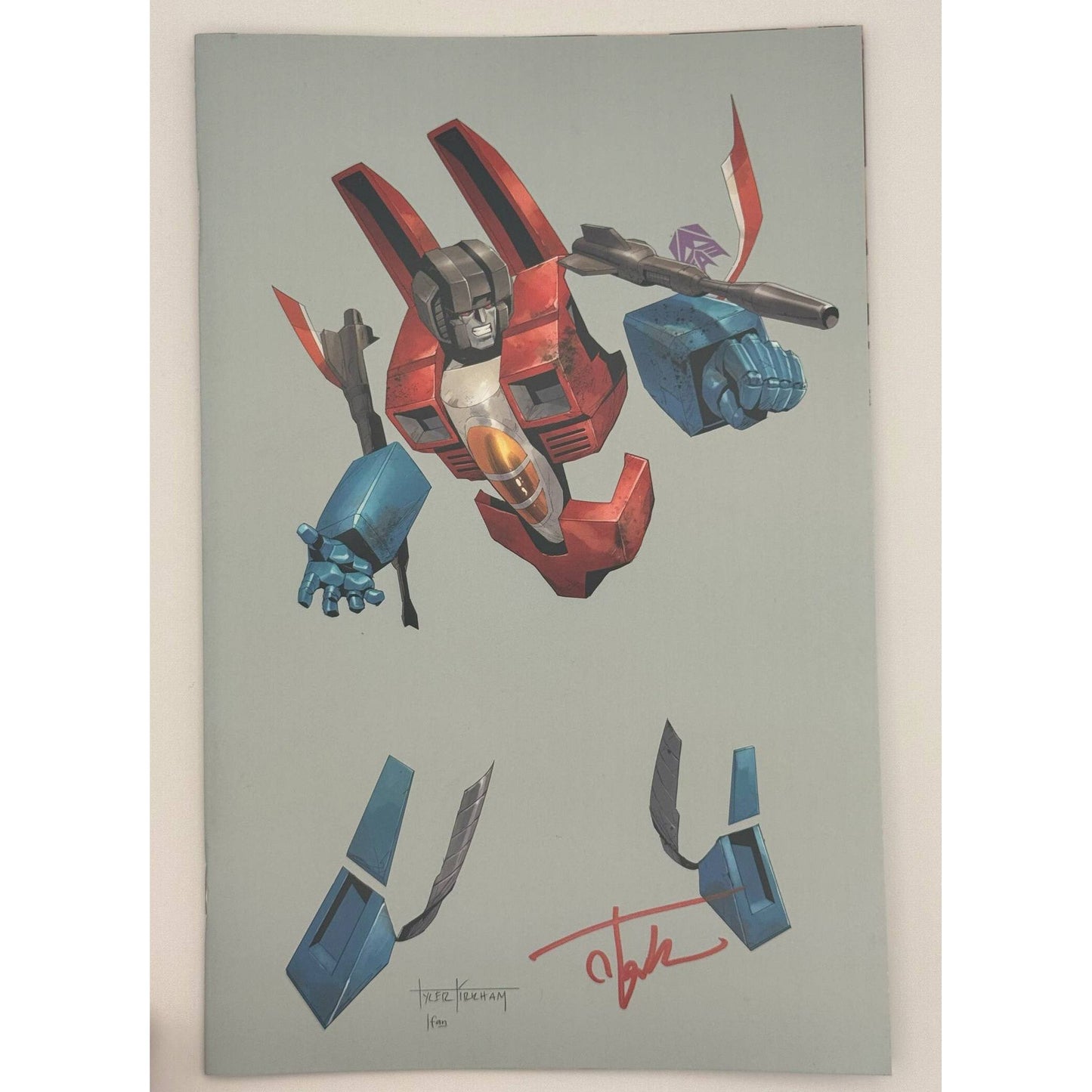 [Signed by Tyler Kirkham] Transformers #18 Unknown Comic Tyler Kirkham Negative Space Virgin Var [IN STOCK]