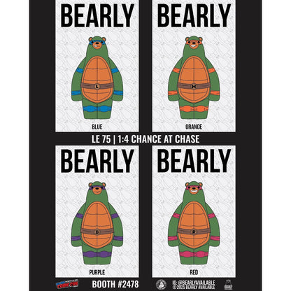 NYCC 2025 Bearly Available Turtle Shells Pin Set (4) Plastic Empire Exclusive LE 75 w/ Chance of LE 25 Chase