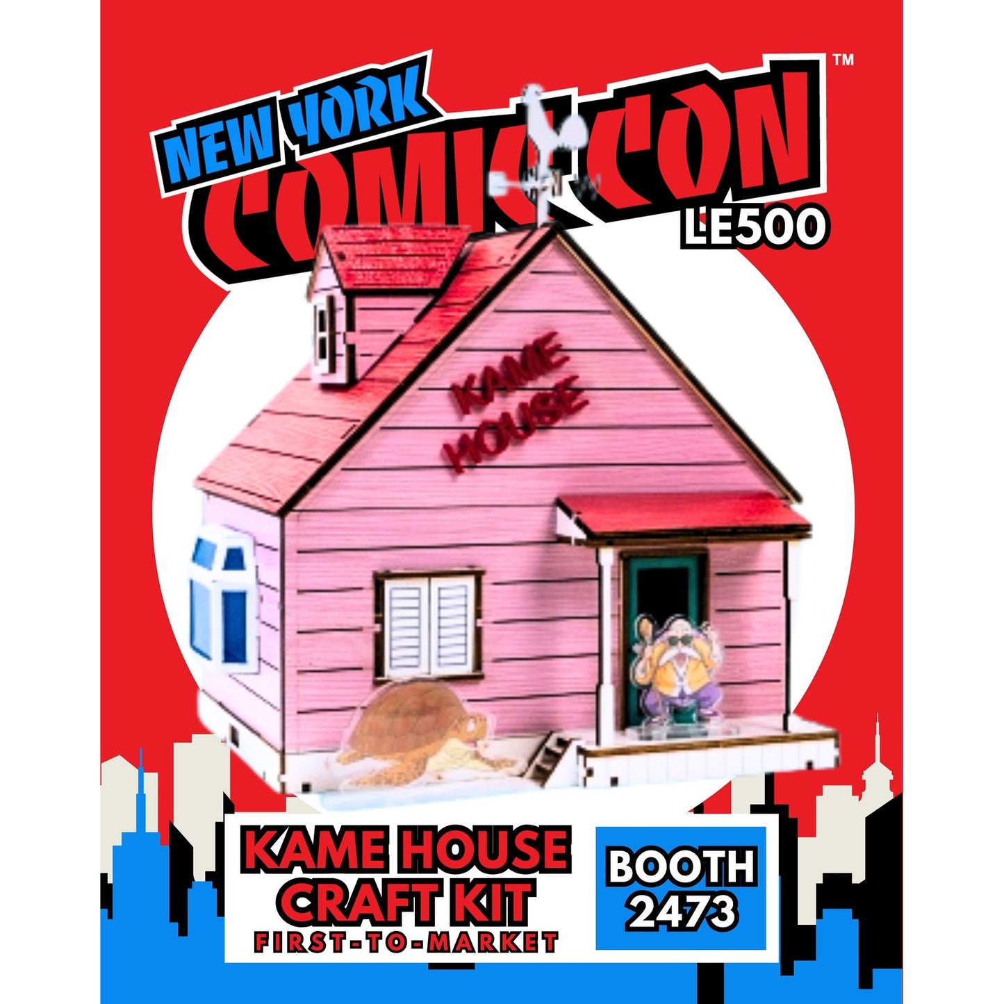 NYCC 2025 Dragonball Z KAME House Build a Craft Kit 1st to Market LE 500