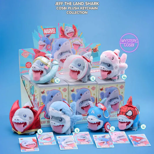 Hot Toys Marvel Jeff The Land Shark Plush Keychain Single Blind Box