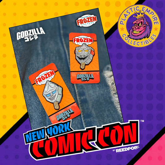 NYCC 2026 Exclusive Abominable Toys x Frozen Culture x Godzilla Glitter Jet Jaguar Pin Limited Edition 100