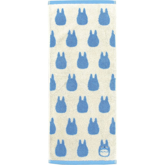 Studio Ghibli Silhouette Series (Face Towel) My Neighbor Totoro Marushin Silhouette Towel Series Light Blue