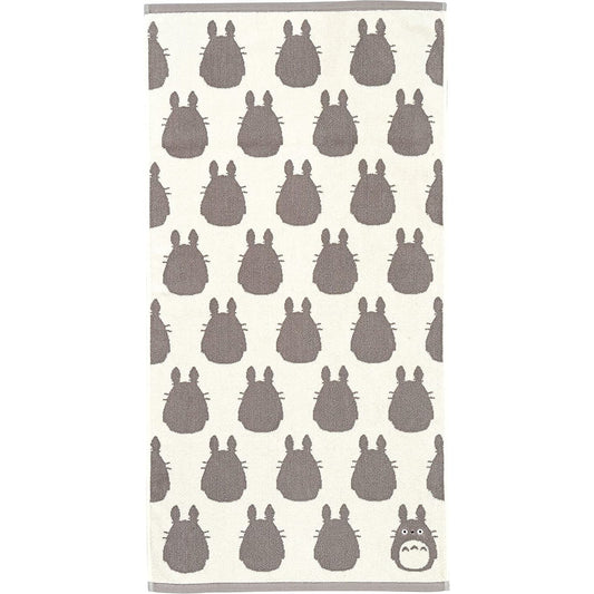 My Neighbor Totoro Big Bath Towel Grey and White