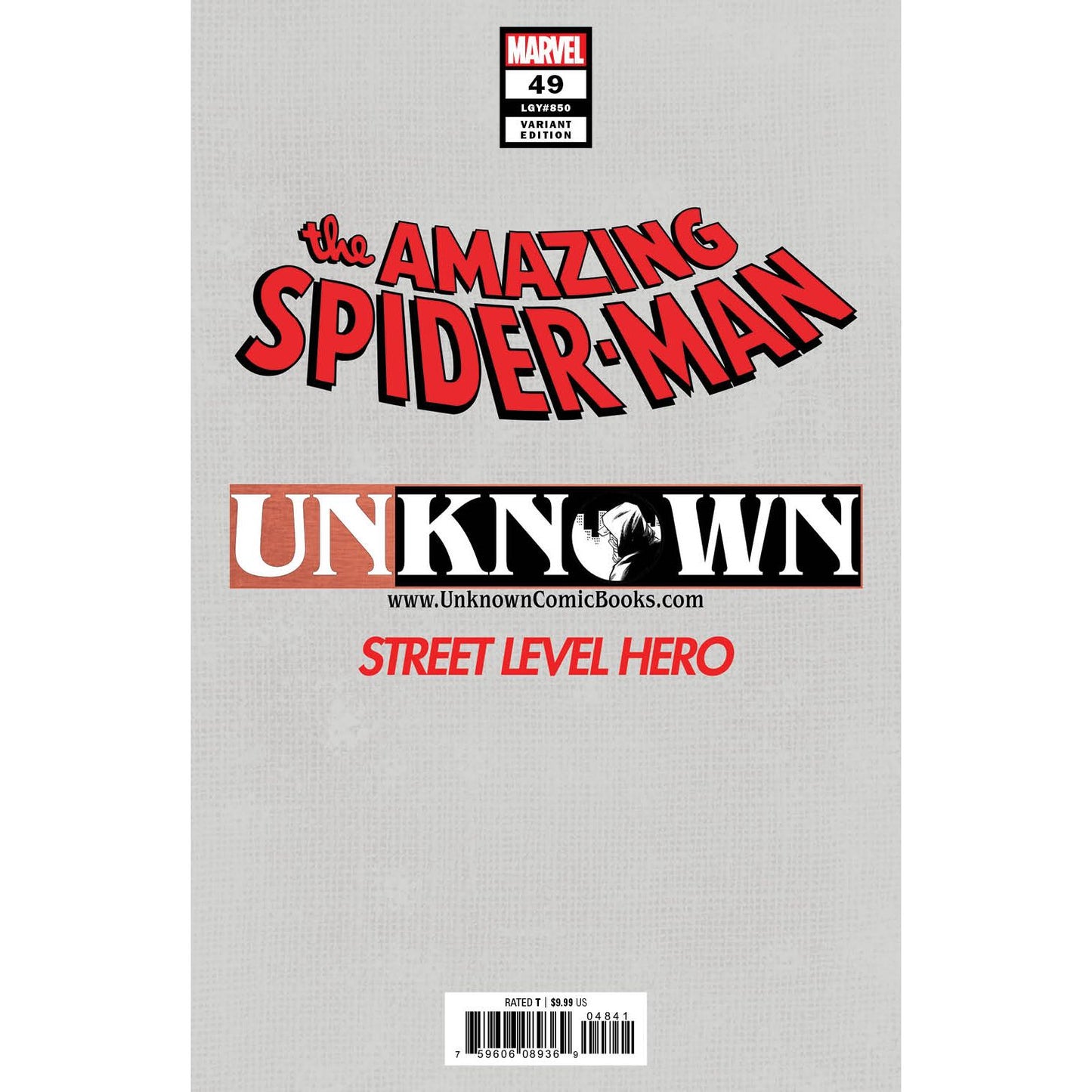 AMAZING SPIDER-MAN #49 UNKNOWN COMICS GABRIELE DELLOTTO EXCLUSIVE VAR (09/30/2020) - Plastic Empire