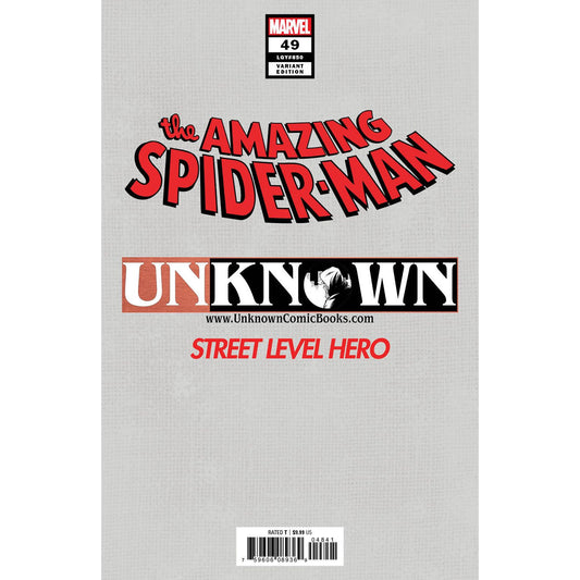 AMAZING SPIDER-MAN #49 UNKNOWN COMICS GABRIELE DELLOTTO EXCLUSIVE VAR (09/30/2020) - Plastic Empire