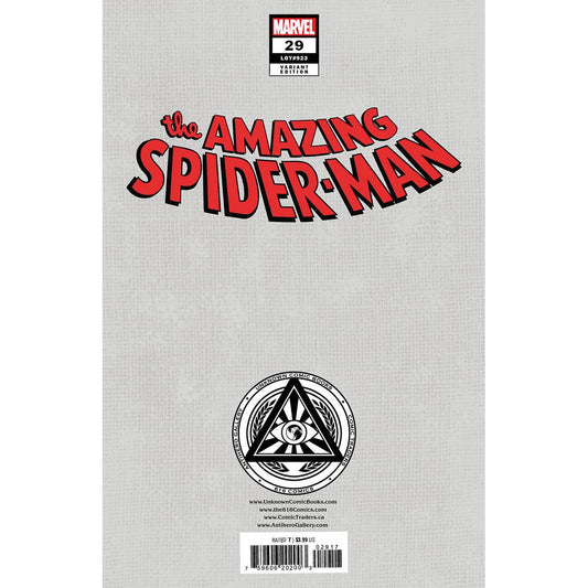 [FOIL] AMAZING SPIDER-MAN #29 UNKNOWN COMICS NATHAN SZERDY EXCLUSIVE VIRGIN VAR (09/27/2023)