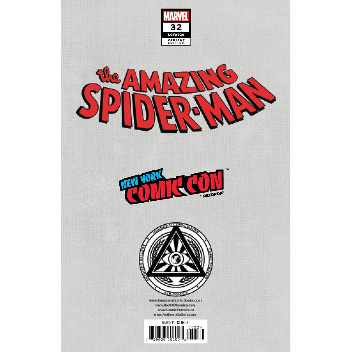 [Foil] Amazing Spider-Man #32 [G.O.D.S.] Unknown Comics Leirix Exclusive NYCC Foil Virgin Var (10/18/2023)
