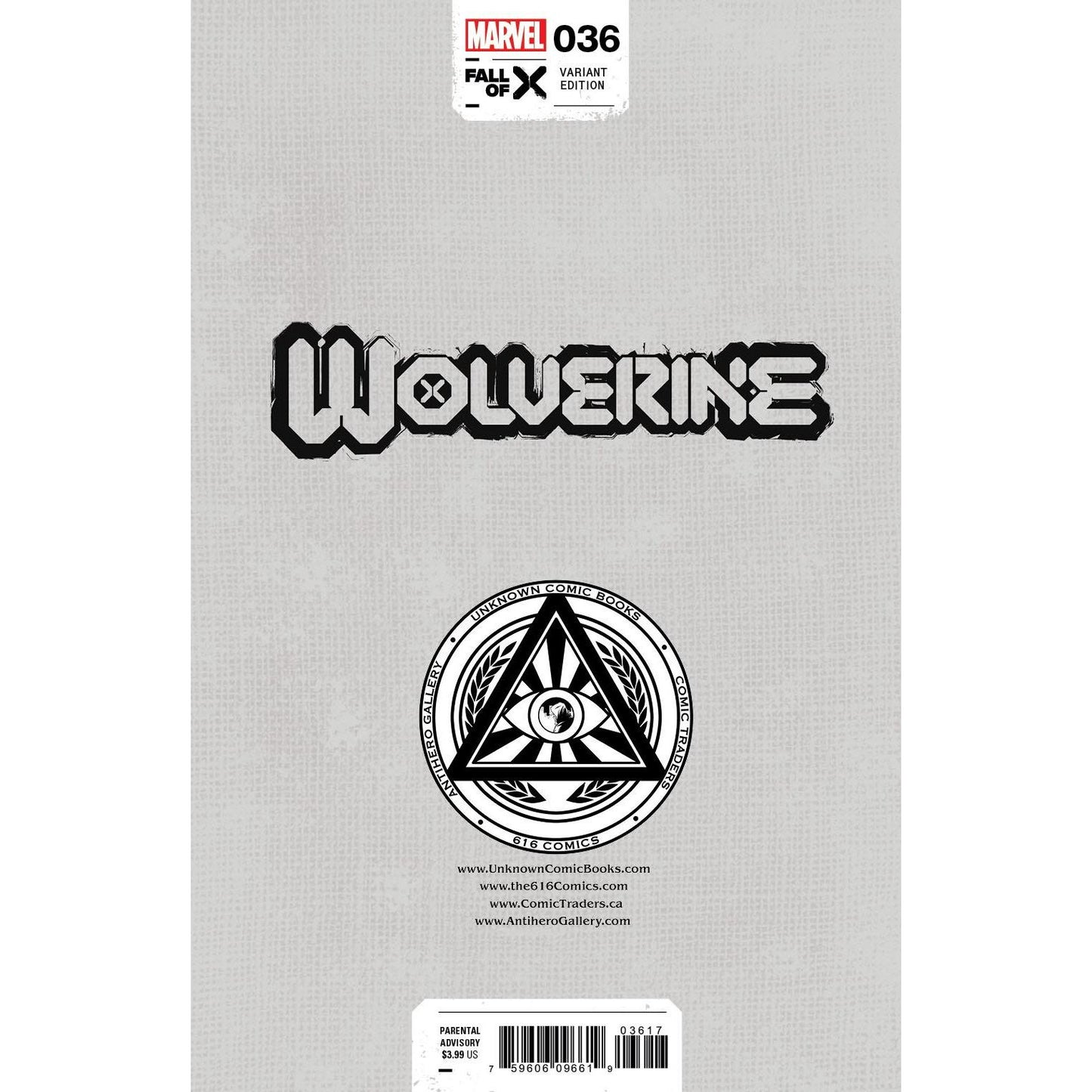 WOLVERINE #36 [FALL] UNKNOWN COMICS MIGUEL MERCADO EXCLUSIVE VIRGIN VAR (08/09/2023) (08/30/2023) - Plastic Empire
