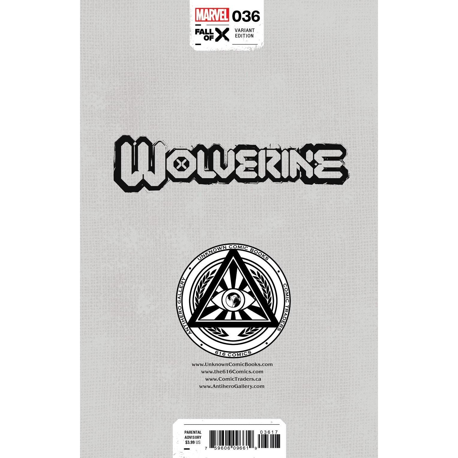 WOLVERINE #36 [FALL] UNKNOWN COMICS MIGUEL MERCADO EXCLUSIVE VIRGIN VAR (08/09/2023) (08/30/2023) - Plastic Empire