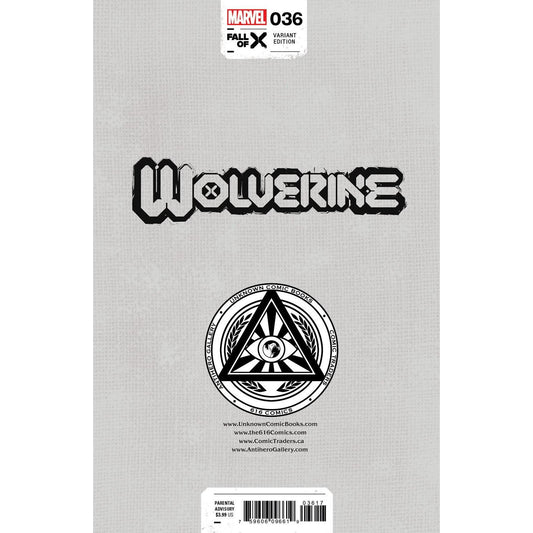 WOLVERINE #36 [FALL] UNKNOWN COMICS MIGUEL MERCADO EXCLUSIVE VIRGIN VAR (08/09/2023) (08/30/2023) - Plastic Empire