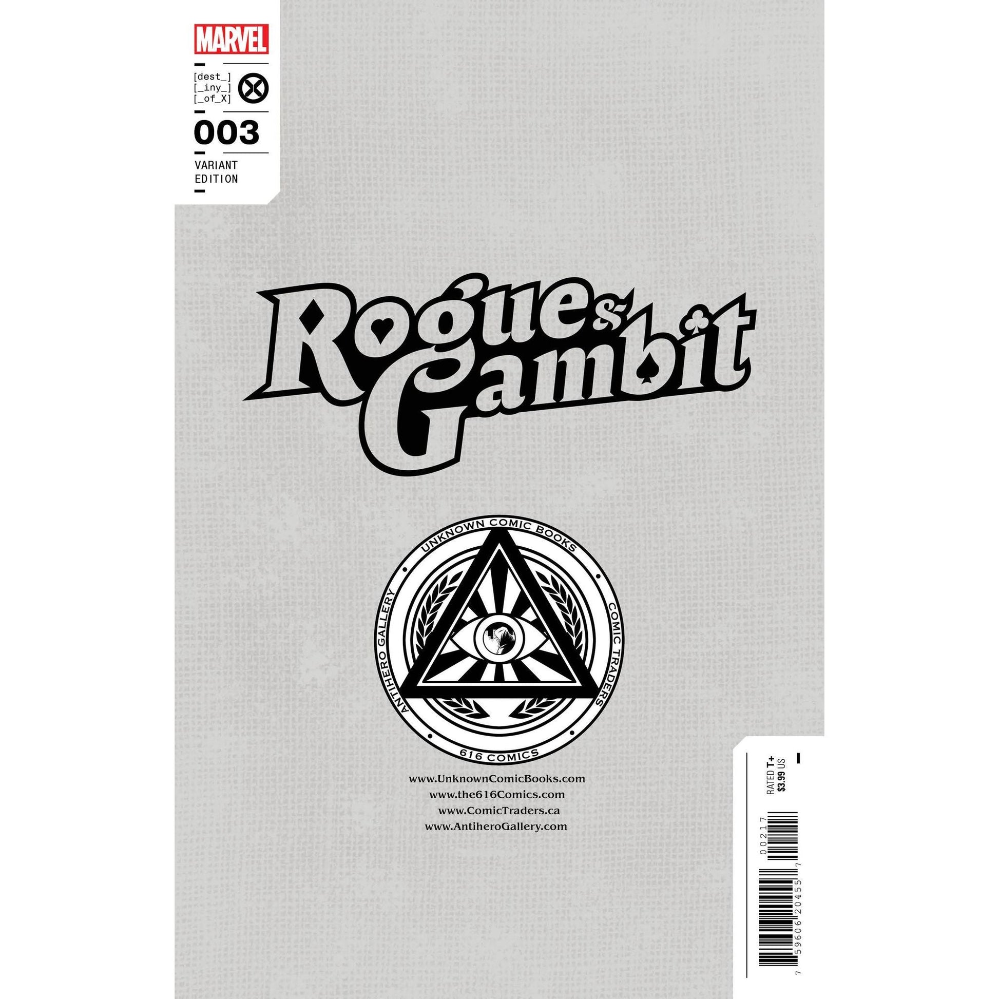 ROGUE & GAMBIT #3 UNKNOWN COMICS IVAN TAO EXCLUSIVE VIRGIN VAR (05/10/2023) - Plastic Empire