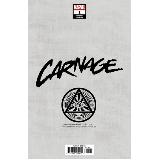 CARNAGE 1 UNKNOWN COMICS STEPHEN SEGOVIA EXCLUSIVE VAR (03/16/2022) - Plastic Empire
