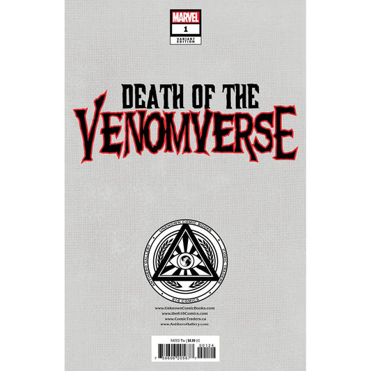 DEATH OF THE VENOMVERSE #1 UNKNOWN COMICS DAVIDE PARATORE EXCLUSIVE VIRGIN VAR (08/02/2023) - Plastic Empire