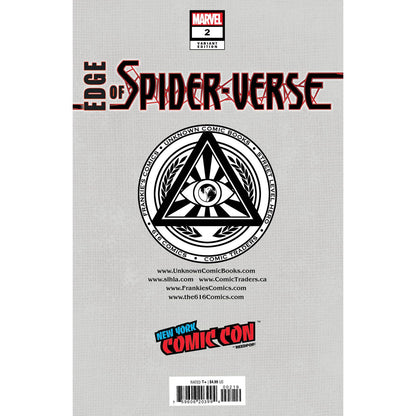EDGE OF SPIDER-VERSE #2 UNKNOWN COMICS TYLER KIRKHAM EXCLUSIVE NYCC 2022 SILVER VAR (11/02/2022) - Plastic Empire