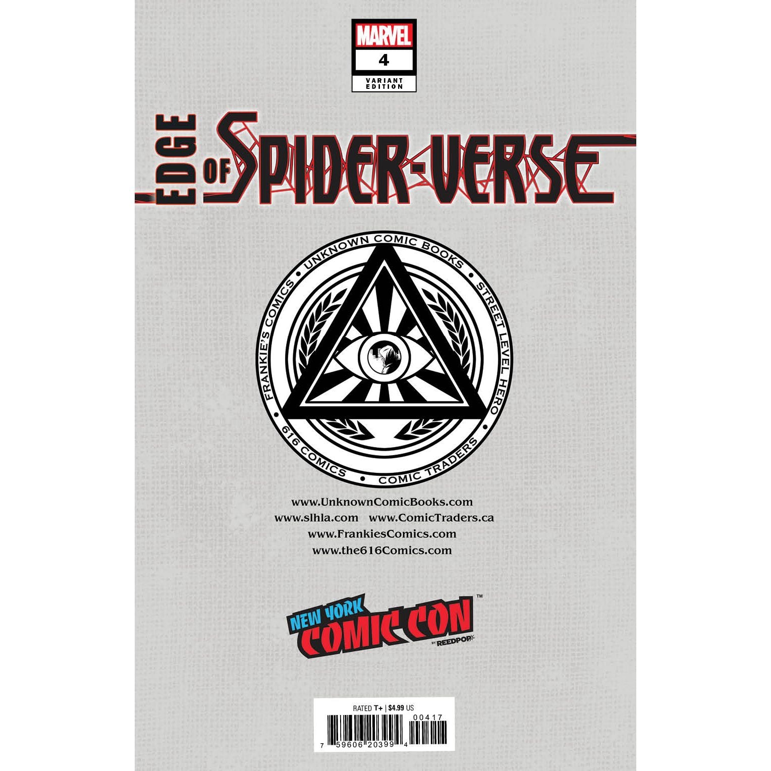 EDGE OF SPIDER-VERSE #4 UNKNOWN COMICS TYLER KIRKHAM EXCLUSIVE NYCC 2022 SILVER VAR (11/02/2022) - Plastic Empire