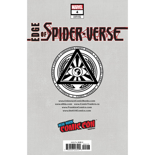 EDGE OF SPIDER-VERSE #4 UNKNOWN COMICS TYLER KIRKHAM EXCLUSIVE NYCC 2022 SILVER VAR (11/02/2022) - Plastic Empire
