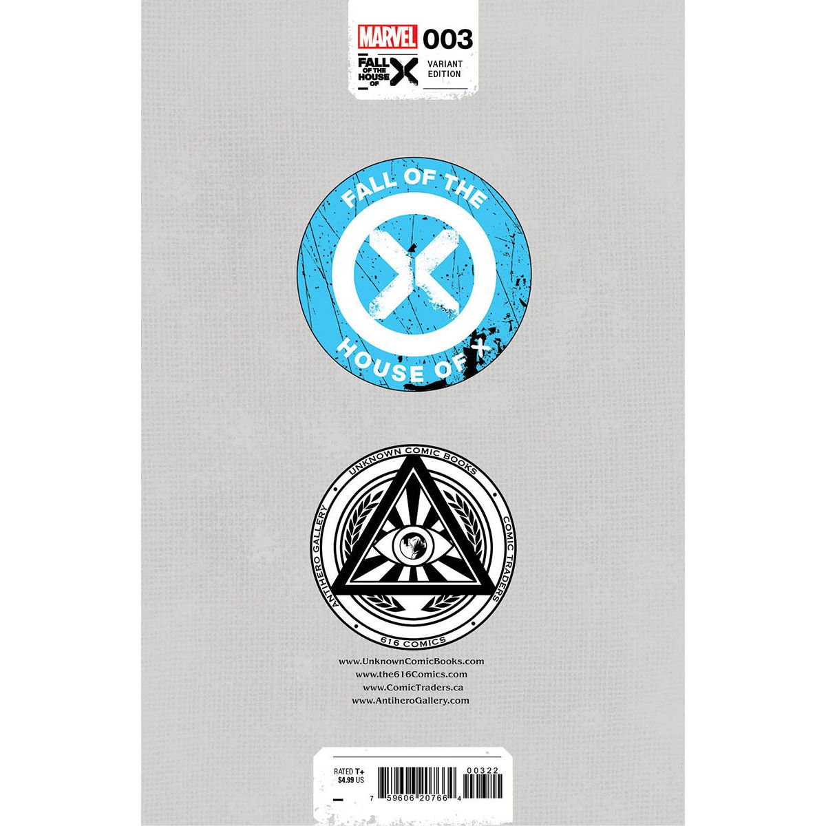 [2 Pack] Fall Of The House Of X 3 Unknown Comics Ejikure Exclusive Connecting Var [03/13/2024]