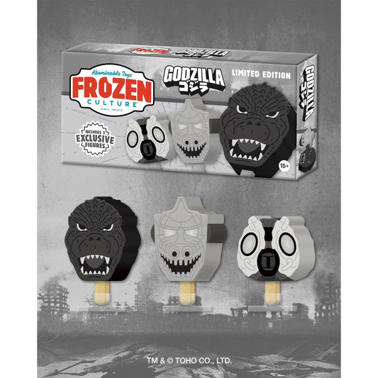 Frozen Culture Godzilla Black & White 3 Pack Exclusive Limited Edition 500 Vinyl Figure Set