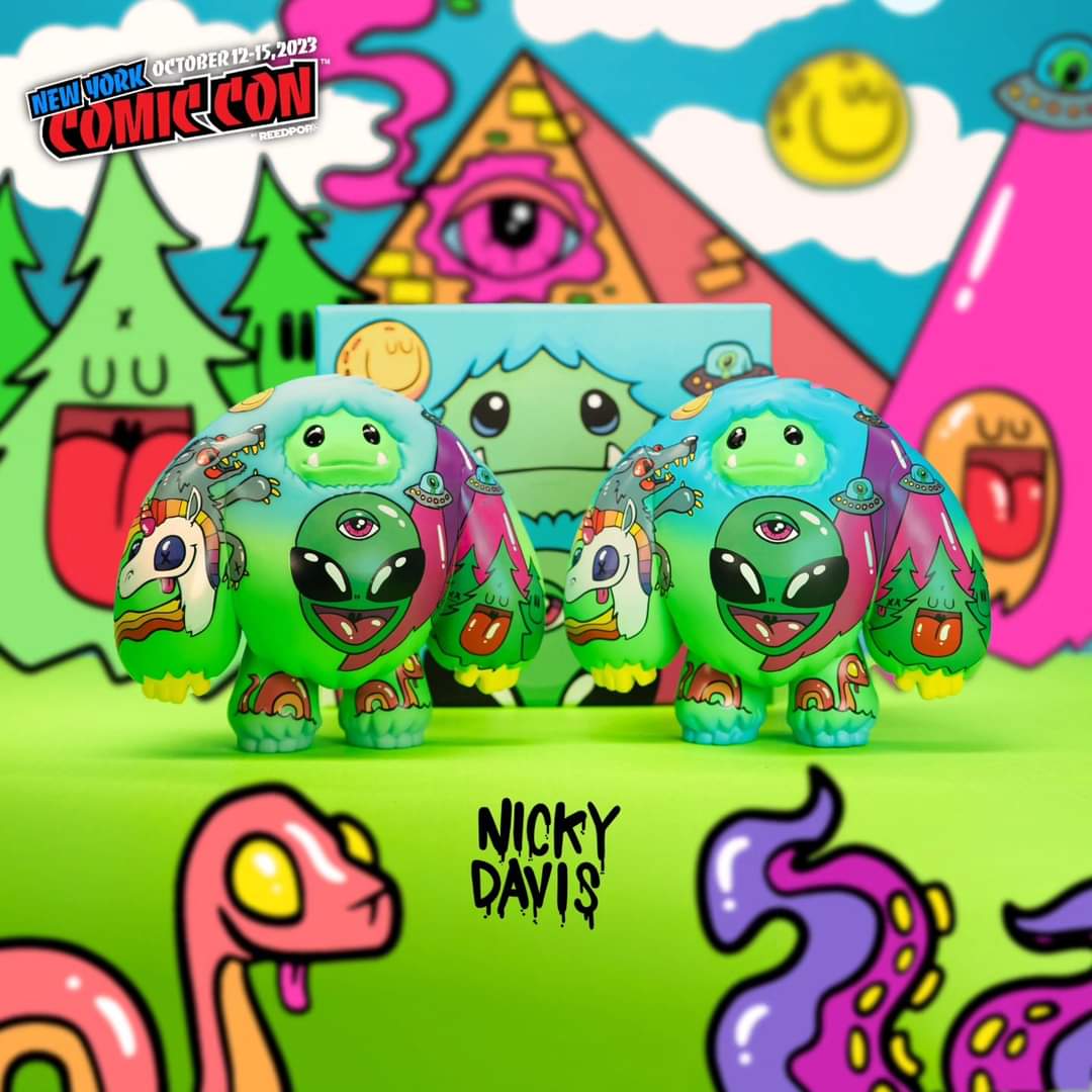 NYCC 2023 CRYPTOZOOLOGY CHOMP BY NICKY DAVIS PLASTIC EMPIRE EXCLUSIVE LE 750 VINYL FIGURE IN STOCK