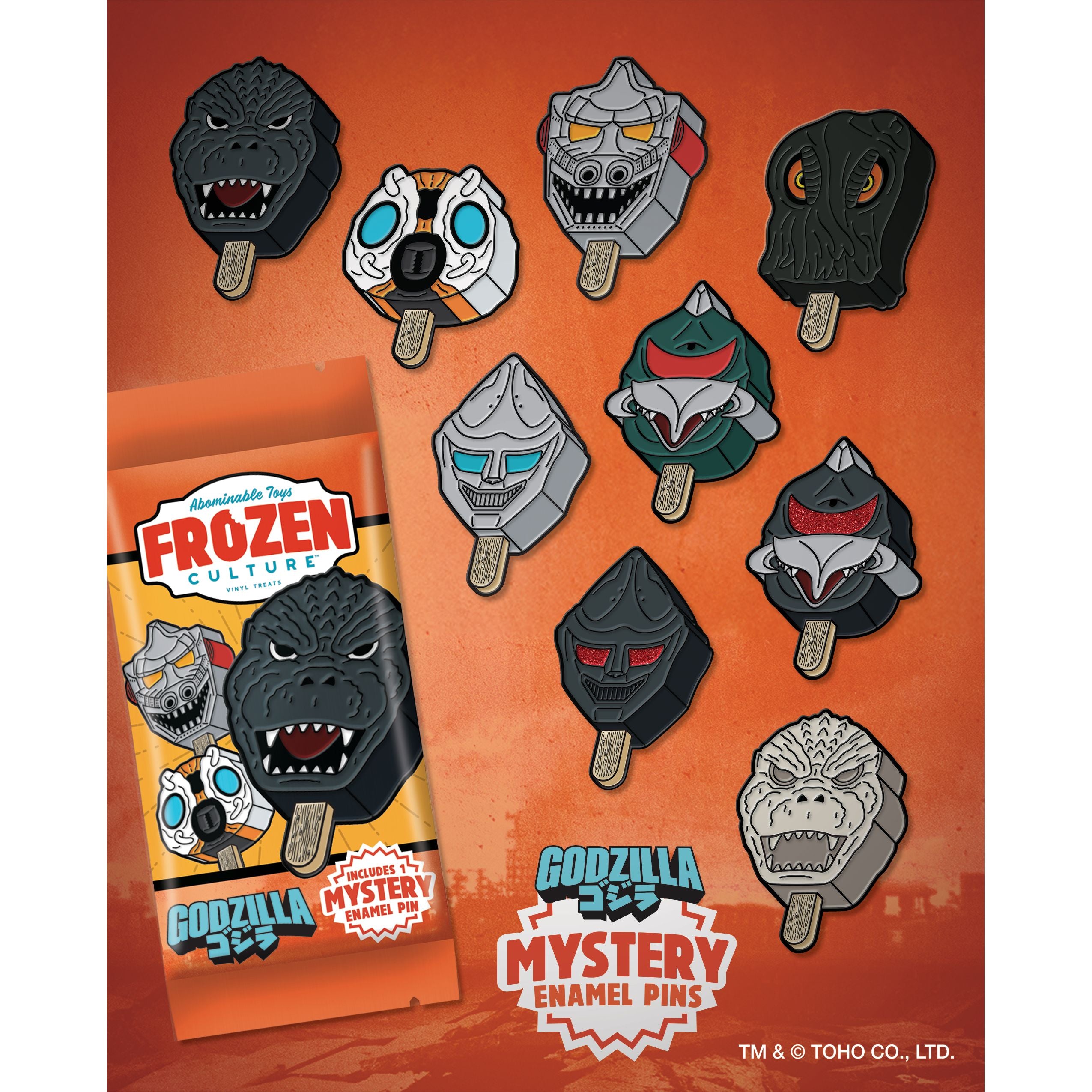 GODZILLA ピンバッジコレクション　新品未開封 Frozen Culture Godzilla Series 1 Limited Edition Enamel Pin Blind