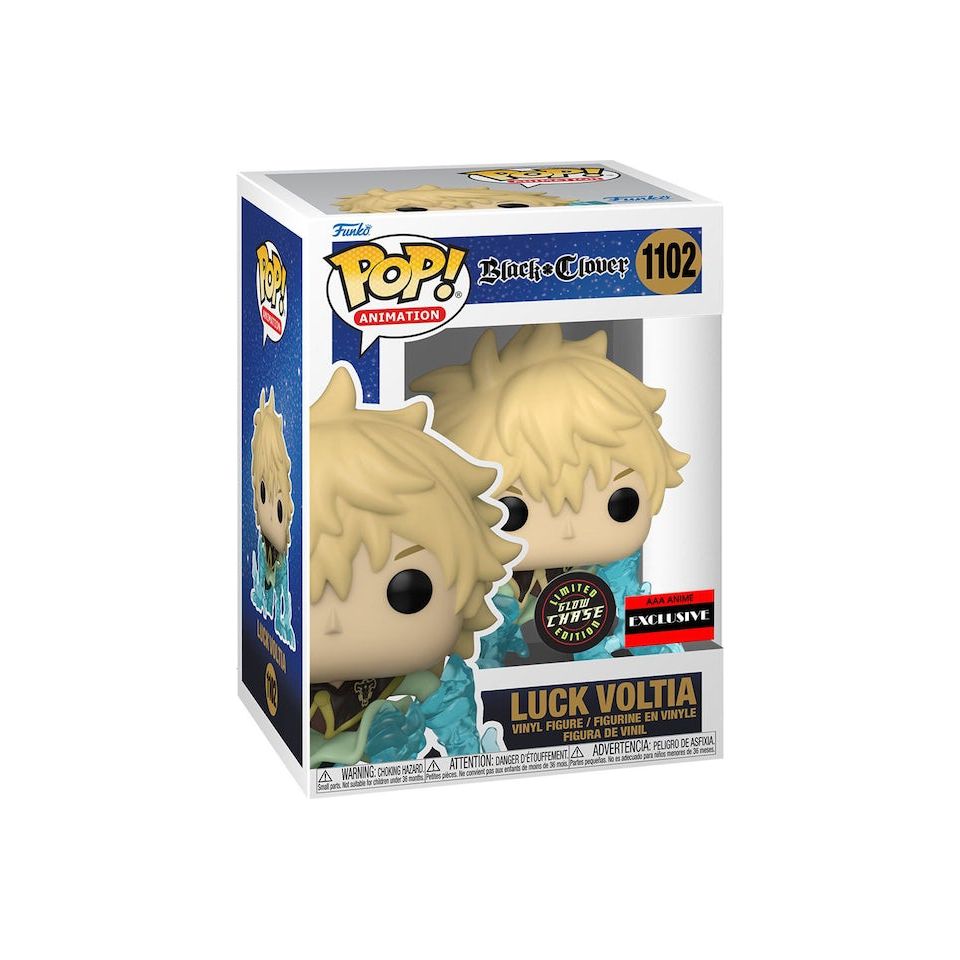 Funko Pop! Black Clover Luck Voltia AAA Anime Ex glow chase #1102 In Stock