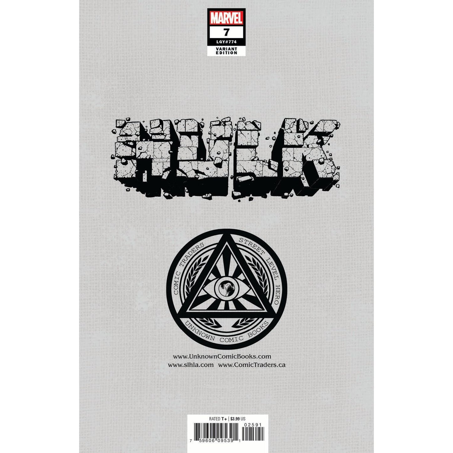 HULK #7 UNKNOWN COMICS JAY ANACLETO EXCLUSIVE VAR (05/25/2022) - Plastic Empire