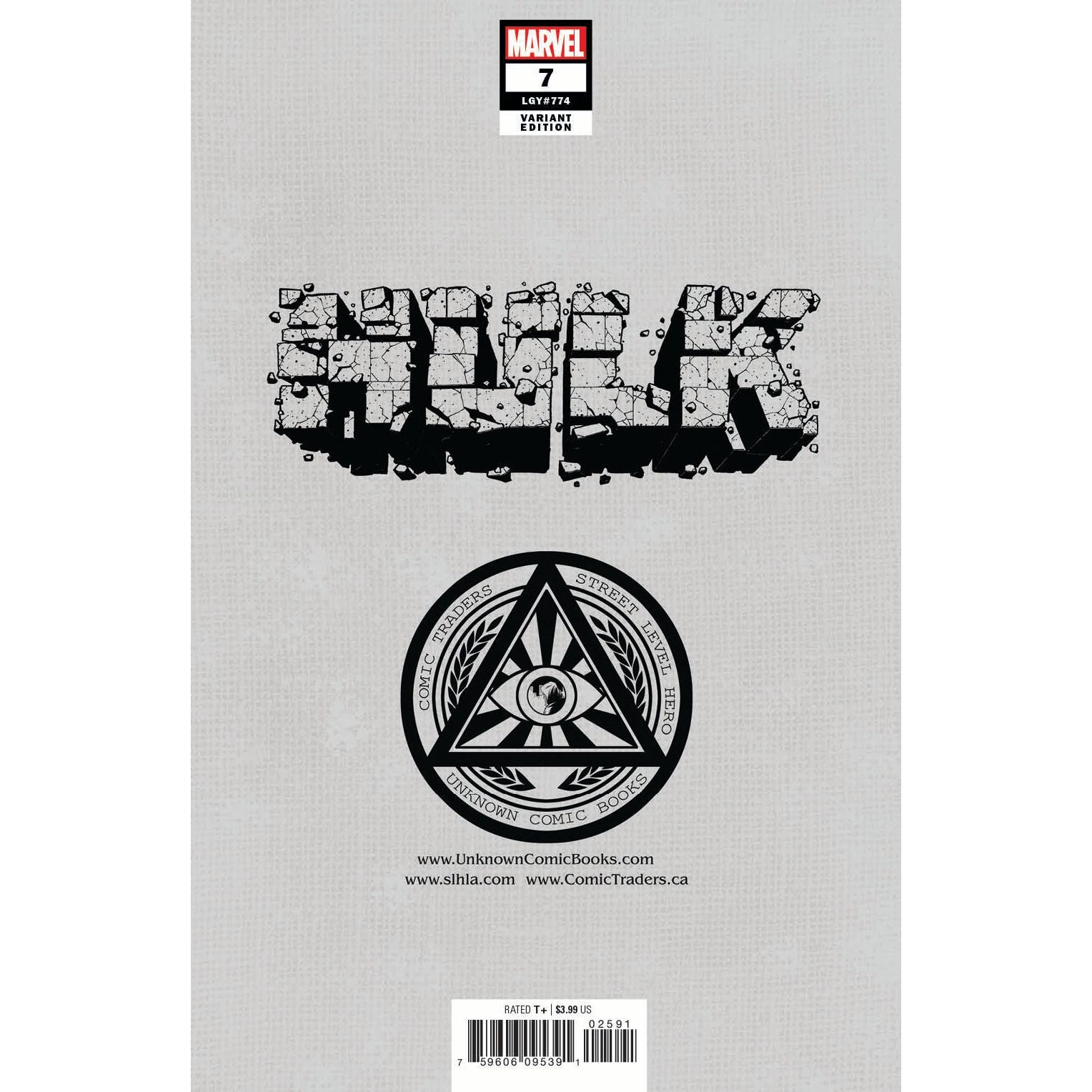 HULK #7 UNKNOWN COMICS JAY ANACLETO EXCLUSIVE VAR (05/25/2022) - Plastic Empire