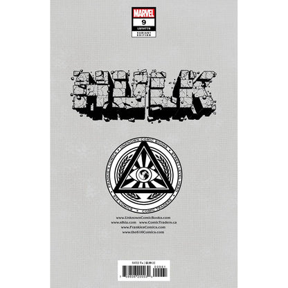 HULK #9 UNKNOWN COMICS SABINE RICH EXCLUSIVE VIRGIN VAR (10/05/2022) - Plastic Empire