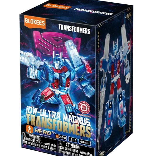Plastic Empire Blokees Hero Class Transformers IDW Ultra Magnus transparent action figure model kit, detailed and poseable.