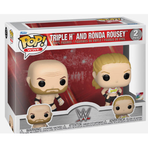 Funko Pop! WWWE Triple H And Ronda Rousey 2-pack in stock