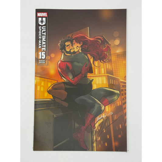 [Signed by Hickman] Ultimate Spider-Man #15 Unknown Comics Andolfo Exclusive Var [INST]