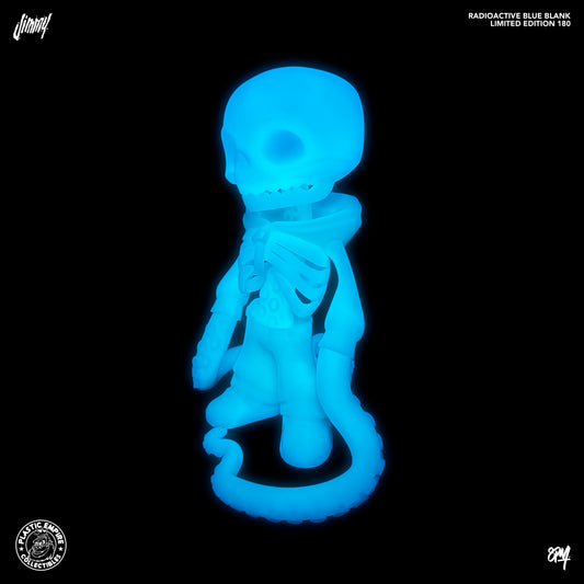 JIMMY VINYL 8" RADIOACTIVE BLUE BLANK COLORWAY BY 8PM