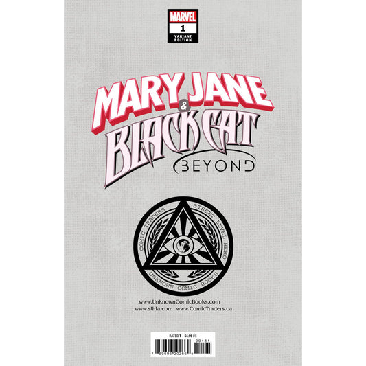 MARY JANE & BLACK CAT: BEYOND 1 UNKNOWN COMICS MARCO TURINI EXCLUSIVE VIRGIN VAR (01/26/2022) - Plastic Empire